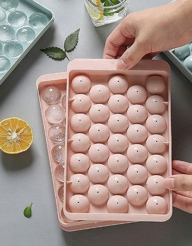 3D Round Ice Ball Maker Tray with Lid – Perfect for Cocktails & Refreshing Drinks