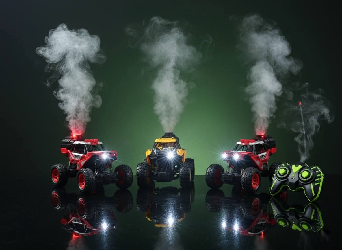 RC Spray Monster Truck – Remote Control Car with Realistic Smoke & Lights