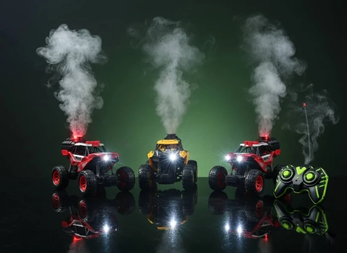 Rechargeable remote control monstar smoke car