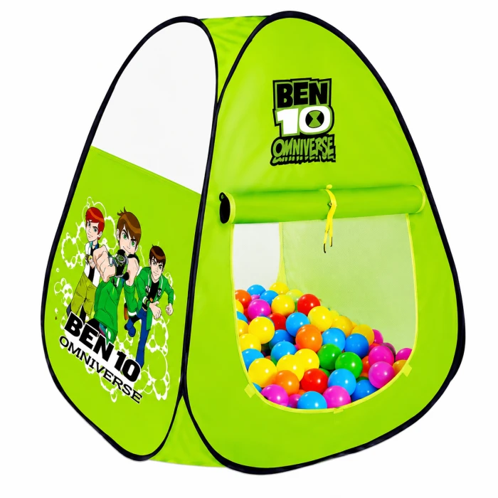 Ben 10 Pop-Up Kids Play Tent house with 50pcs Ball – Indoor & Outdoor Playhouse