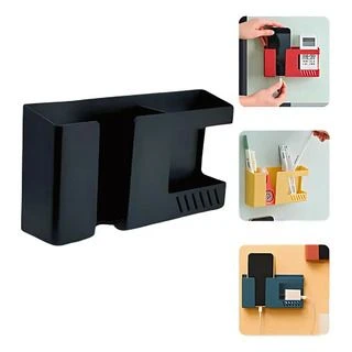 Wall-mounted Storage Box Punch-free Mobile Phone Charging Holder Remote Control Organizer Multifunction Wall Debris Rack Bedside Container ( 1 Pis )